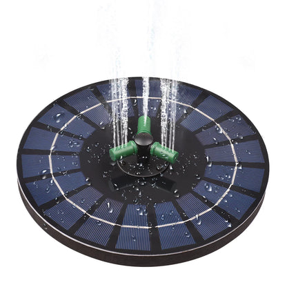 6W Colorful Solar Fountain Pump With Rotatable Nozzle LED Light Solar moisture Pump With Battery Auto-Shut off 9 Inch Fountain for Bird Bath Garden Small Pond
