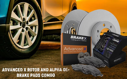 [Front and Rear] Brake X Advanced X Replacement Disc Rotors and Premium Ceramic Brake Pads Kit | 12 Piece Set | For 2012-2017 Buick Verano 2.4