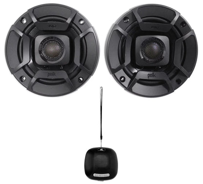 (2) Polk Audio DB402 4" 270w Car/Marine/ATV/Motorcycle Speakers+Speaker
