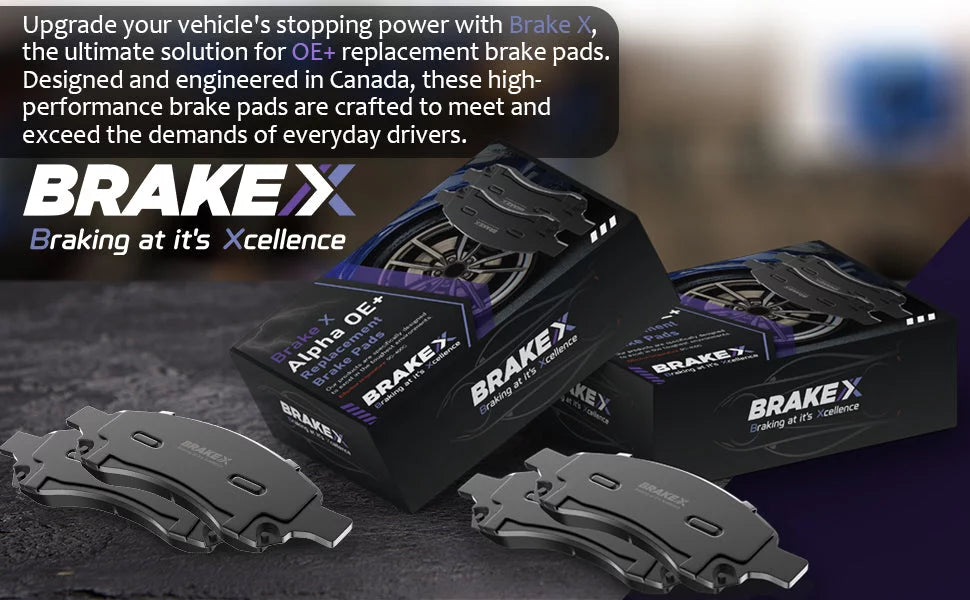 [Front] Brake X GEOMET Coated Replacement Disc Rotors and Premium Ceramic Brake Pads Kit | 6 Piece Set | For 1992-1994  Camry 2.2
