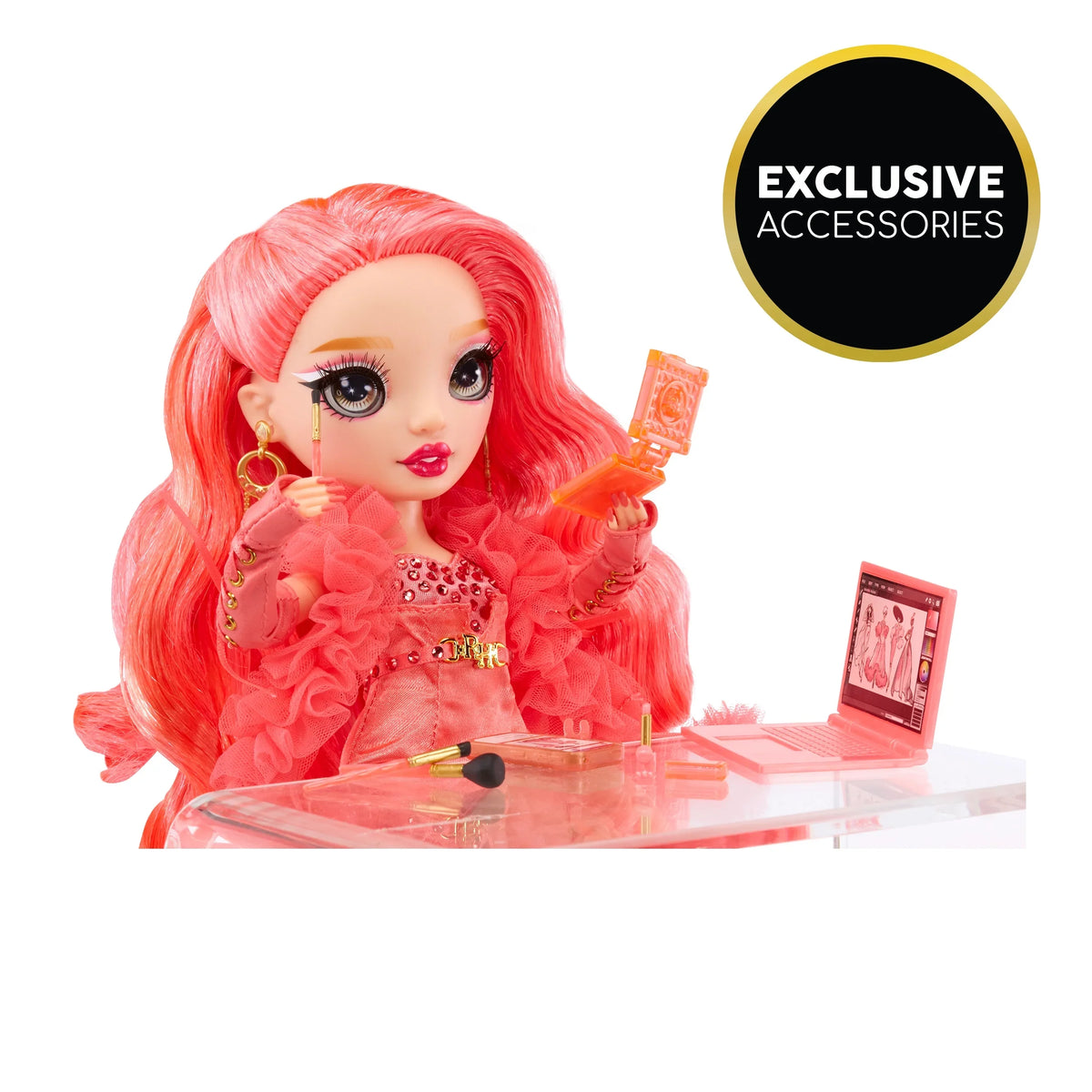 excellent Gift for Kids 4-12 Years Old and Collectors. Fashionable Outfit & 10+ Colorful Play Accessories. Rainbow High Priscilla- Pink Fashion Doll