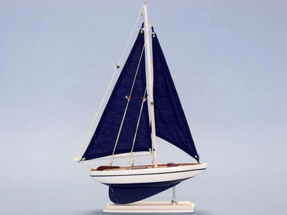 '- Blue Sails Decorative Sail craft. Handcrafted Model Ships  Pacific Sailor 17 in