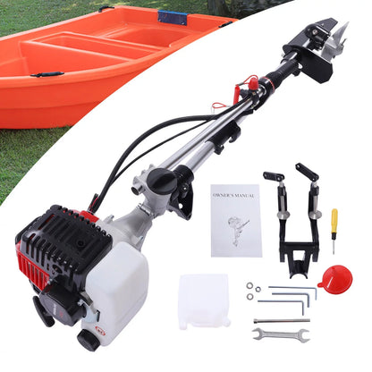 52CC 2.3  2 Stroke Gas-Powered Outboard Trolling Motor craft Engine Long Shaft