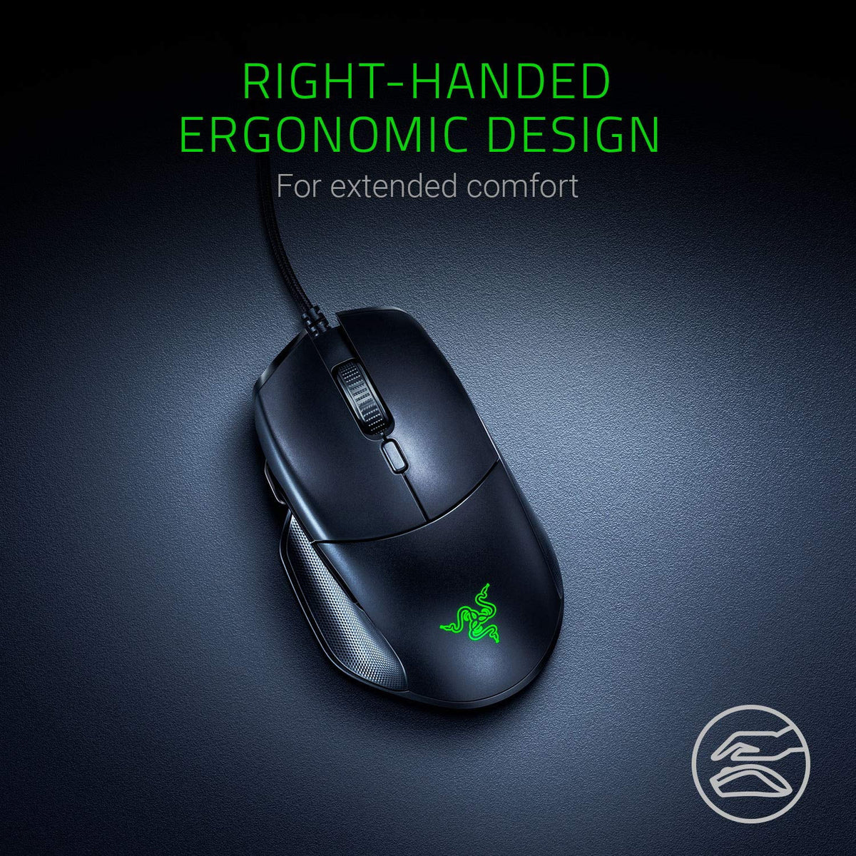 Basilisk Essential Gaming Mouse - [6400 DPI Optical Sensor][Chroma RGB Lighting][7 Programmable Buttons][Mechanical Switches]