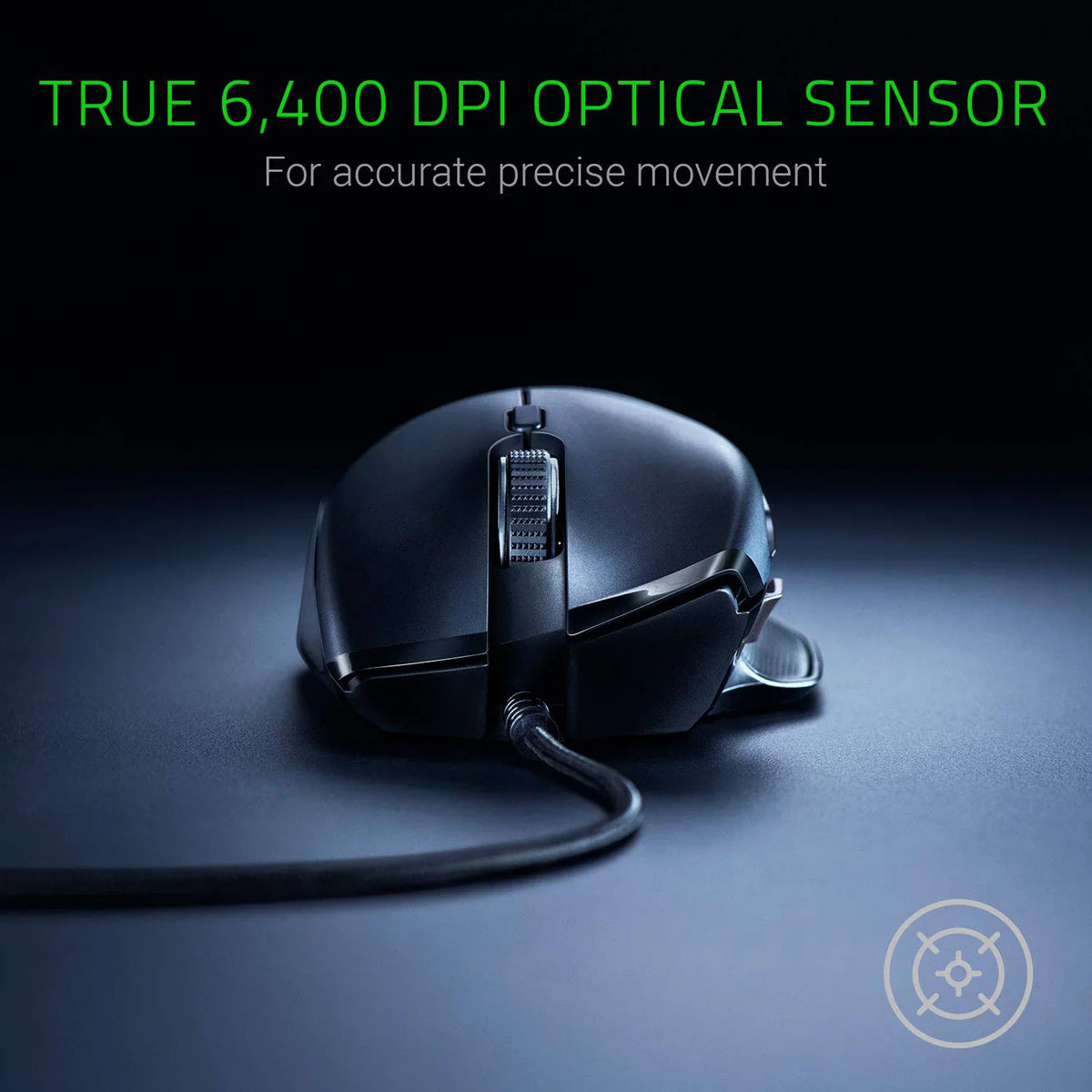 Basilisk Essential Gaming Mouse - [6400 DPI Optical Sensor][Chroma RGB Lighting][7 Programmable Buttons][Mechanical Switches]