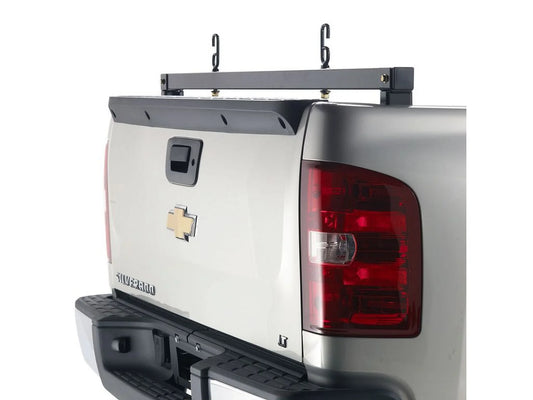 BACKRACK by RealTruck Truck Bed Rear Bar | Black, No Drill | 11519 | suitable with 2007-2013 Chevrolet/GMC Silverado/Sierra 1500; 2007-2014 Chevrolet/GMC Silverado/Sierra 2500/3500 HD