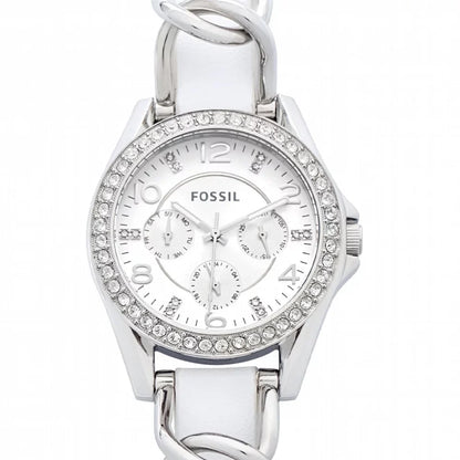 Fossil Women's  Riley Analog Display Analog Quartz White Watch 38MM ES3463