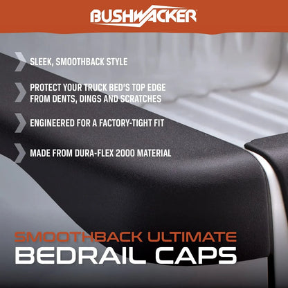 Bushwacker by RealTruck 11-15  Ranger T6 Bed Rail Caps - Black
