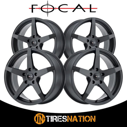 Focal 455U F-55 17x8 5x120 +35mm Black/Machined Wheel Rim 17" Inch