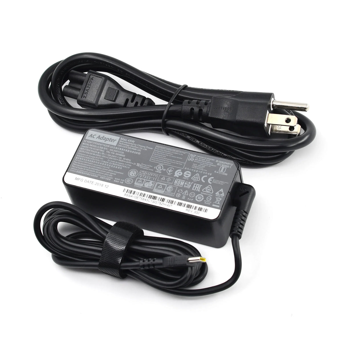 45W USB-C Power Adapter for  Yoga C630, Yoga 910-13, Yoga 720-13, Miix 630-12, IdeaPad 720s-13, Chromebook S330 and C330, GX20N20876