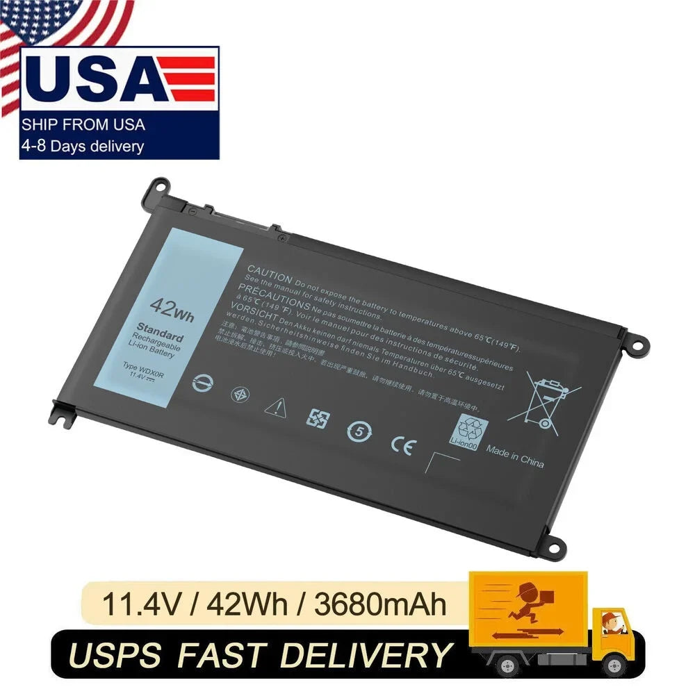 42Wh WDX0R Battery for  Inspiron 15 5565 5567 5568 5578 Fit 3CRH3 T2JX4 USA