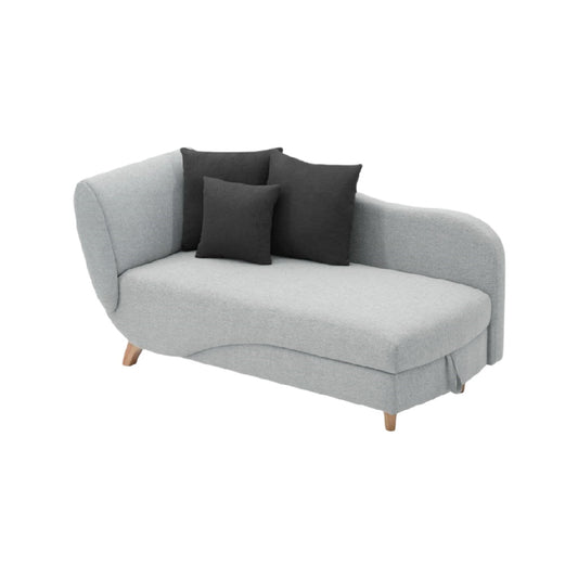 Chaise longue en tissu pour salon avec coussins - 150 x 80 x 75