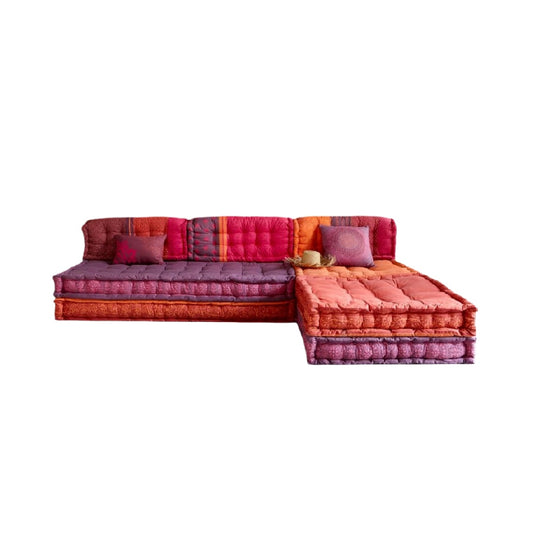 Modular Sofa for Living Room in Fabric - 200 x 100 x 80