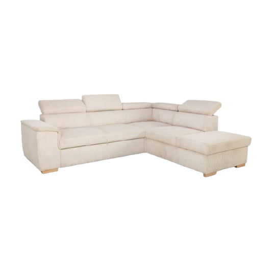 Sectional sofa for living room in fabric - 210 x 160 x 80