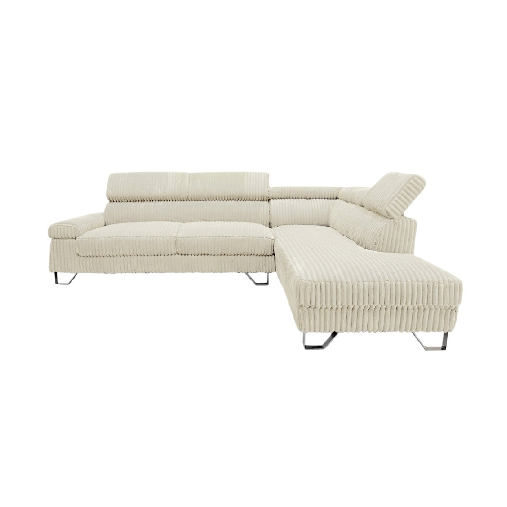 Sectional Sofa for Living Room in Fabric - 230 x 150 x 85