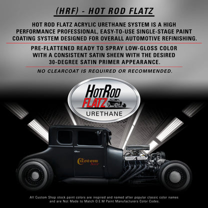 Custom Shop - Astro Blue Metallic - Hot Rod Flatz Flat Matte Satin Urethane Auto Paint - Complete Quart Paint Kit - Professional Low Sheen Automotive, Car Truck Coating, 4:1 Mix Ratio