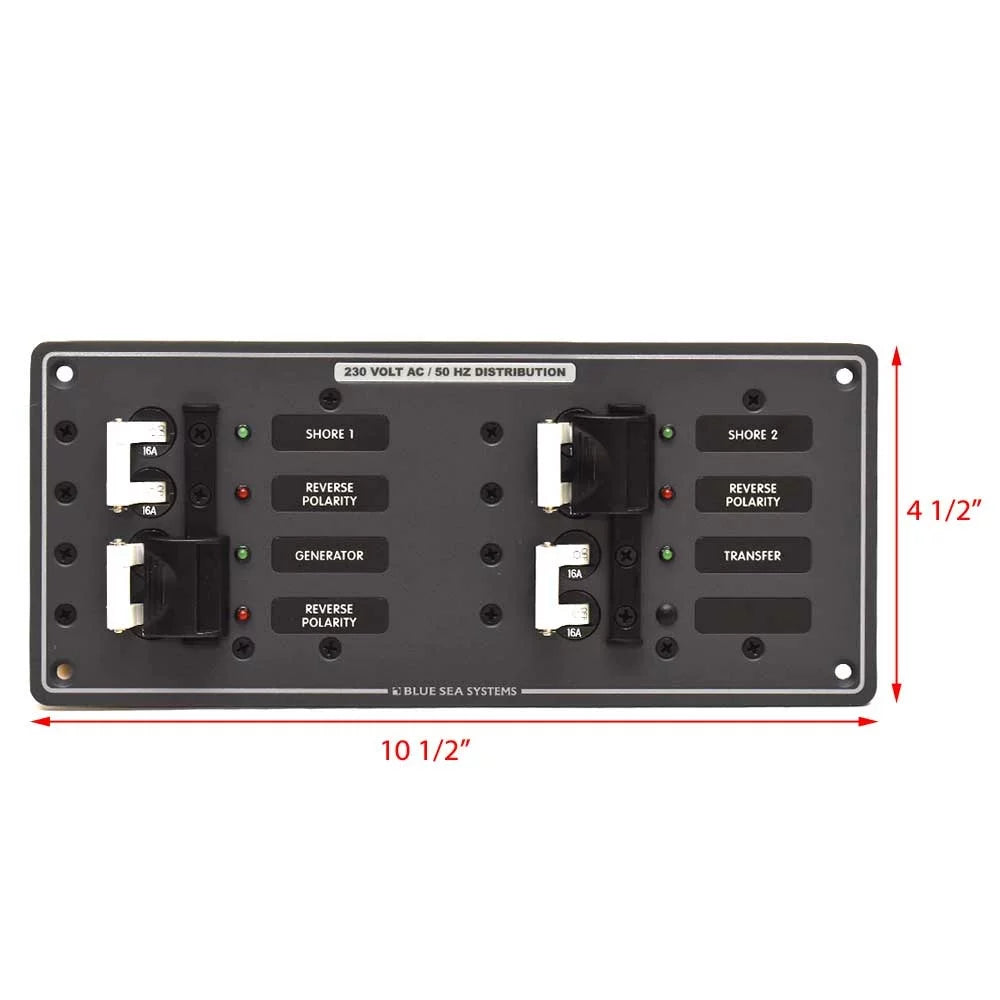 Blue Sea ship Power Distribution Panel 8598 | 230V AC Source Selector