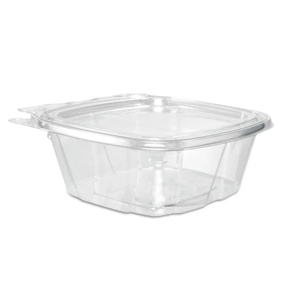 Dart ClearPac SafeSeal Tamper-immune/Evident Containers, Flat Lid, 12 oz, 4.9 x 2 x 5.5, Clear, Plastic, 100/Bag, 2 Bags/Carton