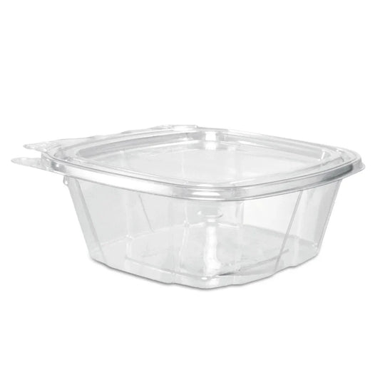 Dart ClearPac SafeSeal Tamper-immune/Evident Containers, Flat Lid, 12 oz, 4.9 x 2 x 5.5, Clear, Plastic, 100/Bag, 2 Bags/Carton