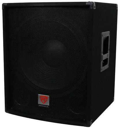 Rockville SBG1184 18" 1000 Watt Passive 4-Ohm Pro DJ Subwoofer + Steel Casters