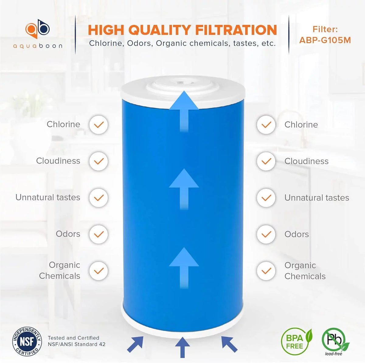 emium 5 Micron 10" X 4.5" Whole House Coconut Shell Granular Activated Carbon (GAC) moisture Filter Replacement Cartridge 12-Pack