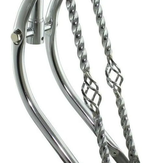 Bent Spring Fork 1" With Cage Twisted Bars Chrome