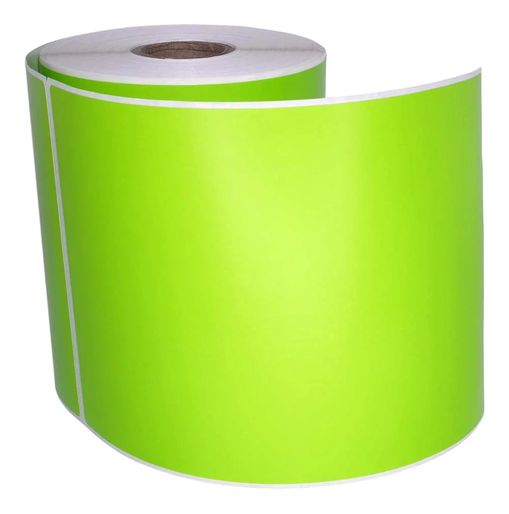 4 Rolls 4"x6" GREEN Color Direct Thermal Shipping Label appropriate with Zebra Eltron Printers