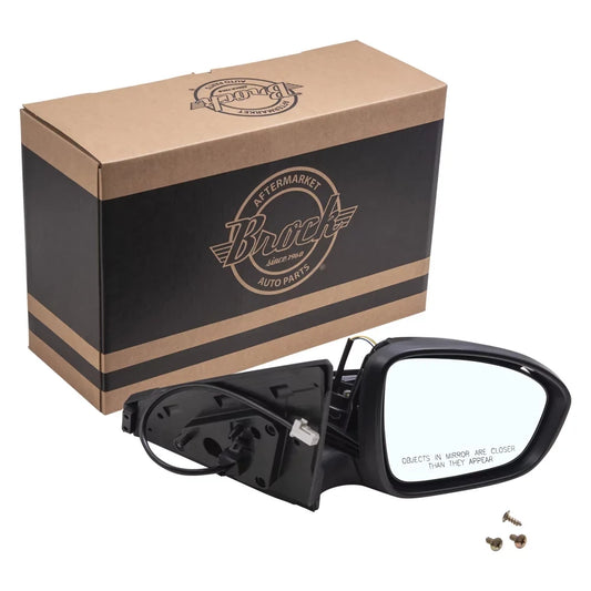 Brock Aftermarket Replacement Passenger Right Power Mirror Without Heat-Signal-Camera Paint To Match Black suitable With 2020-2021 Nissan Sentra