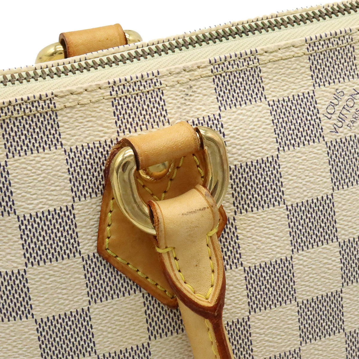 Authenticated Used LOUIS VUITTON Louis Vuitton Damier Azur Saleya PM Handbag Tote Bag Shoulder N51186
