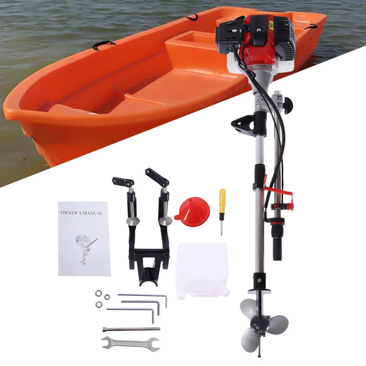 52CC 2.3  2 Stroke Gas-Powered Outboard Trolling Motor craft Engine Long Shaft