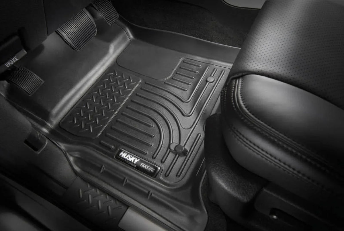 Husky by RealTruck Weatherbeater Series Front Floor Liners Black Front Row suitable with select: 2017-2021 Chrysler Pacifica Touring L, 2023 Chrysler Pacifica