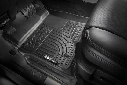 Husky by RealTruck Weatherbeater Series Front Floor Liners Black Front Row suitable with select: 2017-2021 Chrysler Pacifica Touring L, 2023 Chrysler Pacifica