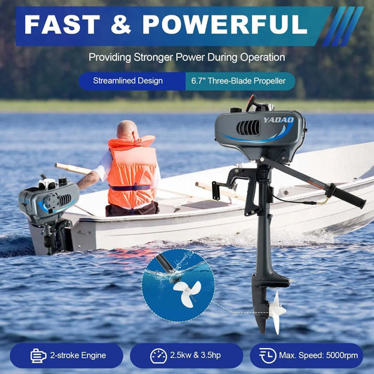 Heavy Duty 3.5HP 2 Stroke Outboard Engine Motor ship Engine moisture Cooling System