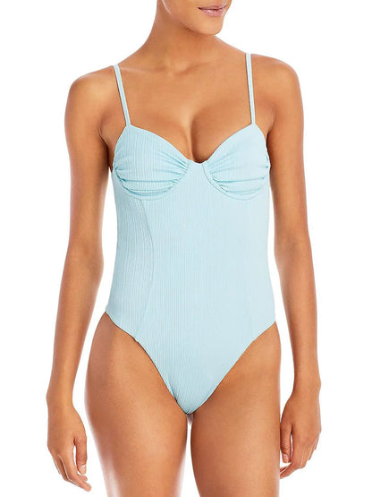 Frankies Bikinis Womens Lorelai Underwire Tie Back One-Piece Swimsuit