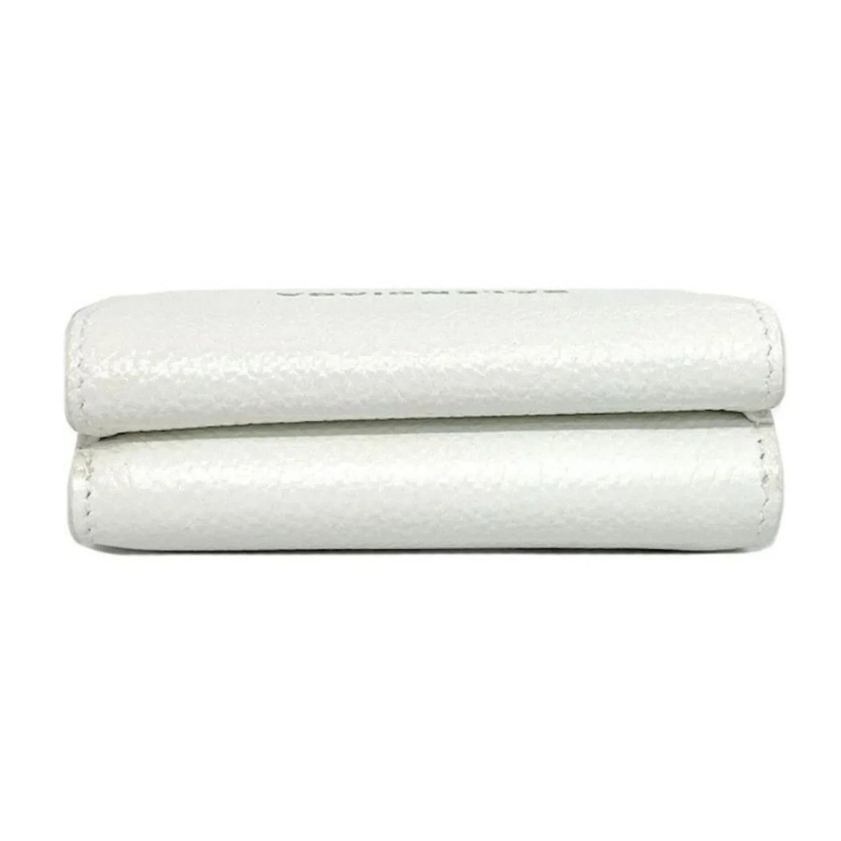 Balenciaga Everyday White Leather Logo Mini Trifold Wallet 593813