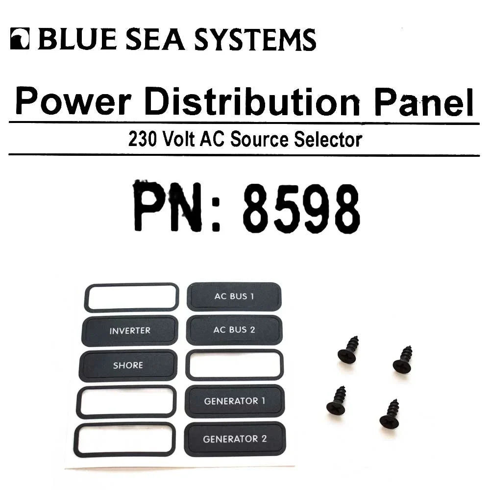 Blue Sea ship Power Distribution Panel 8598 | 230V AC Source Selector