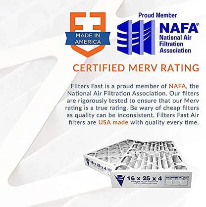 appropriate With Replacement For FC100A1037 20" X 25" X 5" (Actual Size: 19 7/8" X 24 7/8" X 4 3/8") MERV 13 2-Pack