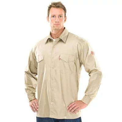 Benchmark FR 9.5 Cal Really Nice Shirt Flame-protected FR, Beige, X-Large (3 Units)