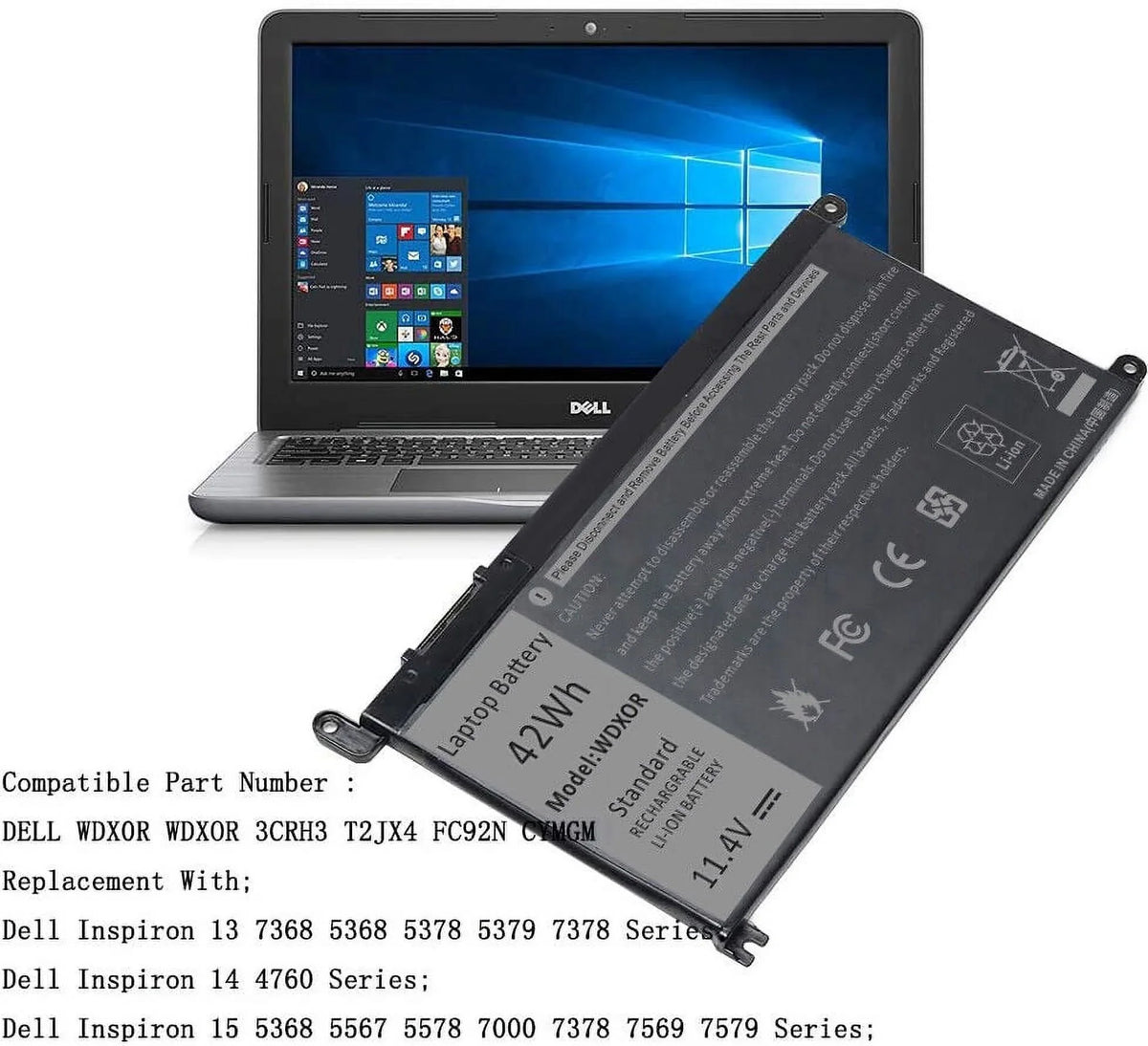 Battery For  Inspiron 14 7460,Inspiron 13 7368 7378