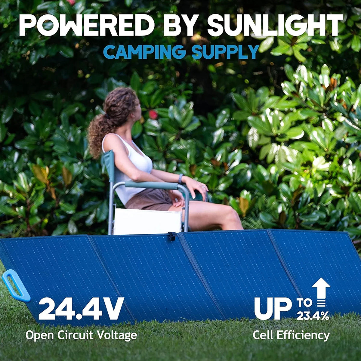 Bluetti 120W Solar Panel for Solar Generators, Foldable Portable Solar Power Supply With Adjustable Kickstand, Off Grid System for Outdoor Adventure, Road Trip, Emergency