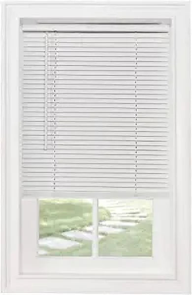 Classic Touch Cordless 1" Light Filtering Mini Blind, 44" Wide x 64" Long, White