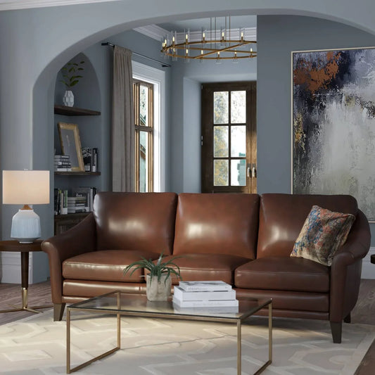 Homestock Seaside Style 1 Genuine Midcentury Modern Sofa
