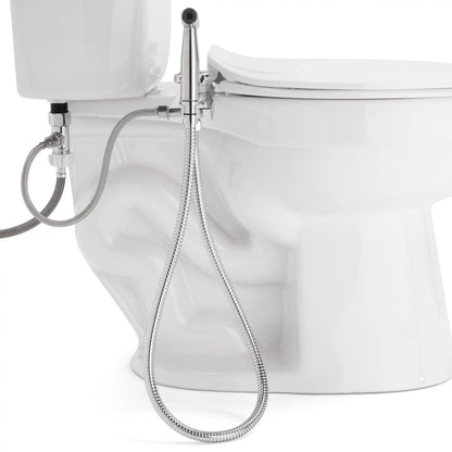 Brondell CleanSpa Luxury Hand-Held Bidet Sprayer and Holster with Integrated Shut off, Stainless Steel