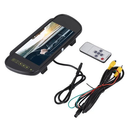 Durlclth Rearview Mirror-7inch Car Rearview Mirror LCD Auto Dimming Monitor Rear View Camera With Bracket
