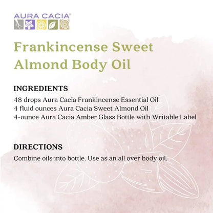 Aura Cacia Organic Skin Care Oil, Nurturing Sweet Almond, 4 Fluid Ounce
