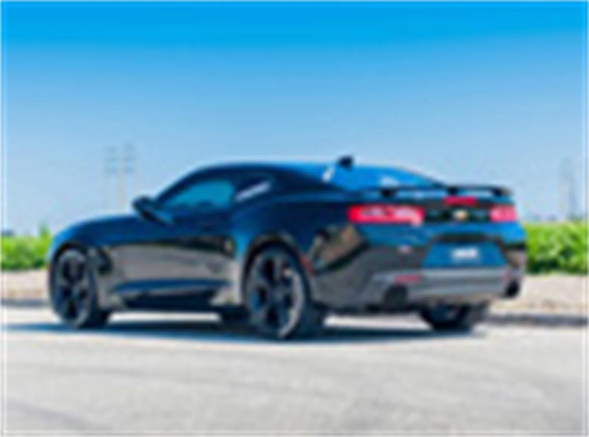 Black Carbon Fiber Round Tips; w/o NPP-Dual Mode Exhaust; Single Split Rear Exit;. Right And Left Hand Mufflers/Clamps/4.5 x 5.75 in. Borla 11923CFBA ATAK Axle-Back Exhaust System; 2.75 in.; Incl