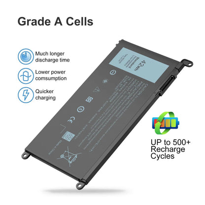 42Wh WDX0R Battery for  Inspiron 15 5565 5567 5568 5578 Fit 3CRH3 T2JX4 USA