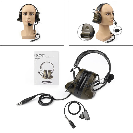 Z Tactical H50 Headset with U329 Microphone for AN/PRC-152, AN/PRC-148 Radio Handle