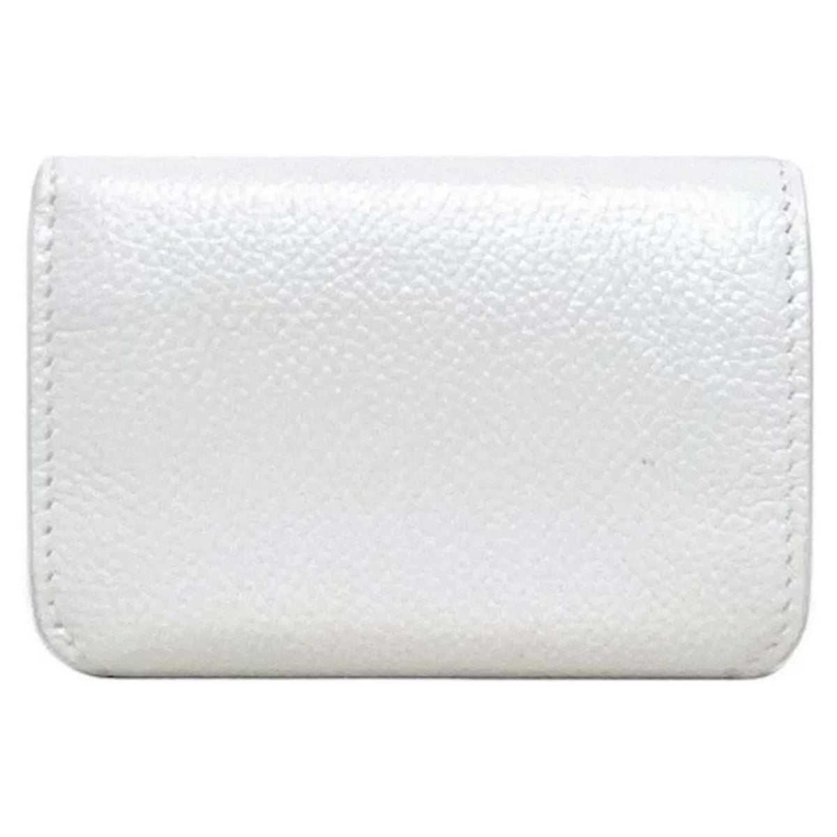 Balenciaga Everyday White Leather Logo Mini Trifold Wallet 593813