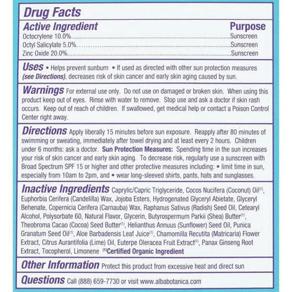 Alba Botanica Fast Fix Sun Stick SPF30 0.5 oz Pack of 3